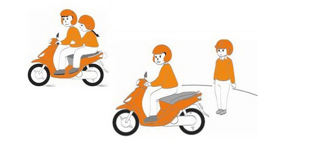 Hướng dẫn vẽ người đi xe máy đơn giản